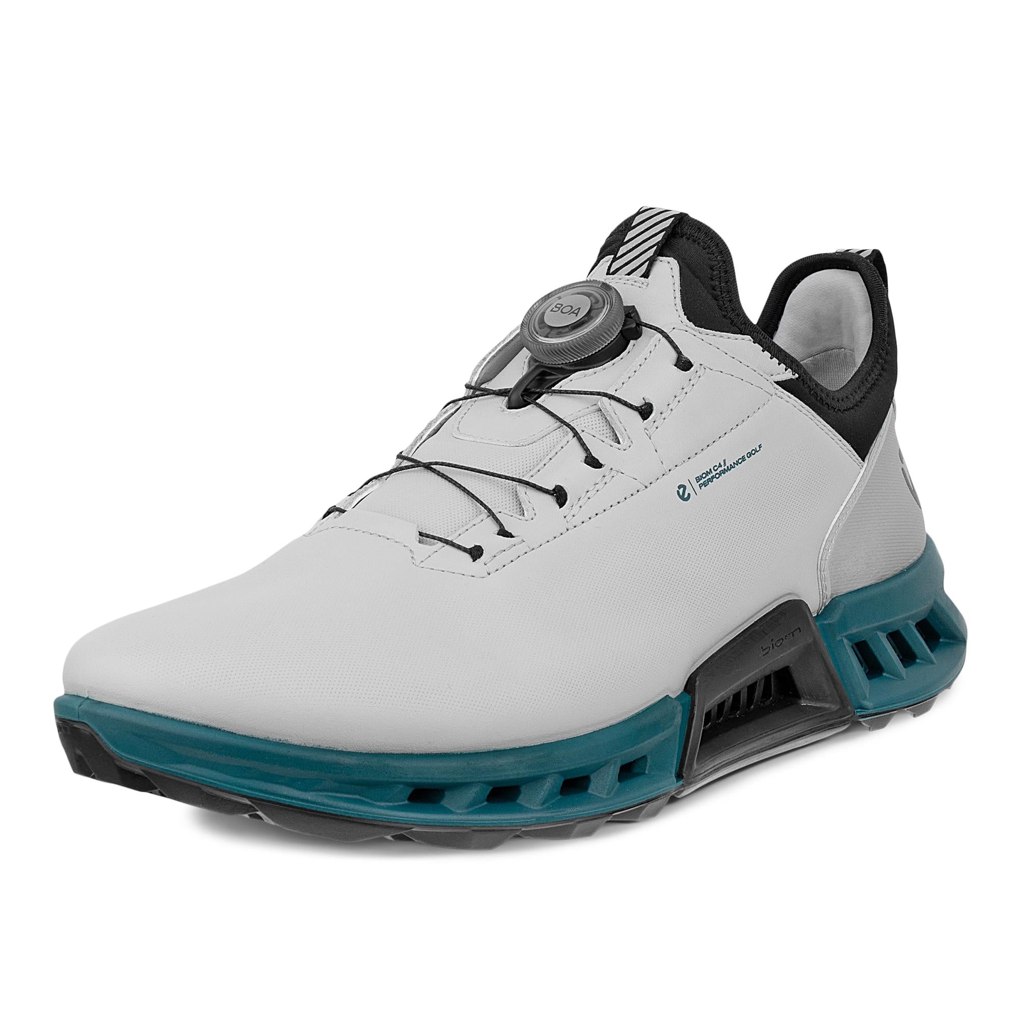 Ecco Biom C4 BOA Gore-Tex Mens Golf Shoe Concrete/Bay Green